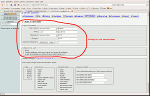 create DB user